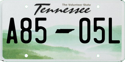 TN license plate A8505L