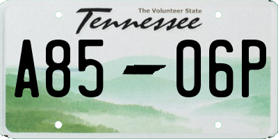 TN license plate A8506P