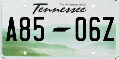 TN license plate A8506Z