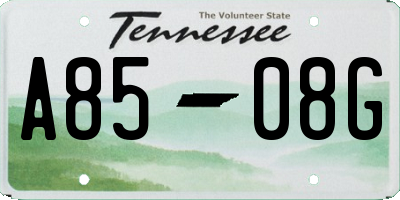 TN license plate A8508G