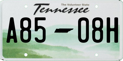 TN license plate A8508H