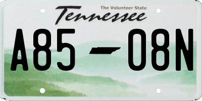 TN license plate A8508N