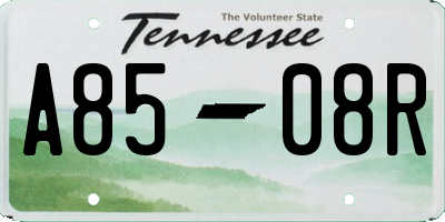 TN license plate A8508R