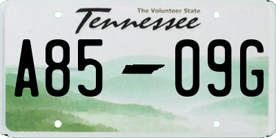 TN license plate A8509G