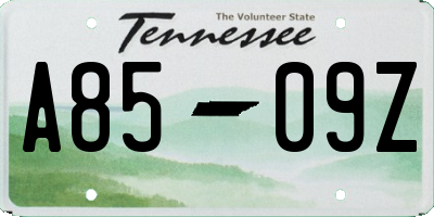 TN license plate A8509Z