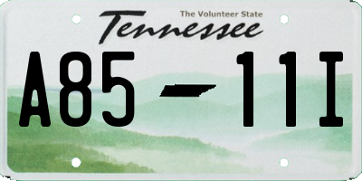 TN license plate A8511I