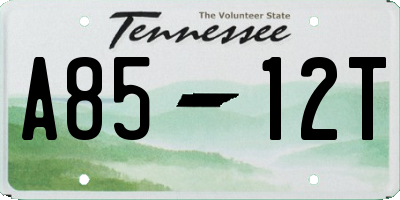 TN license plate A8512T
