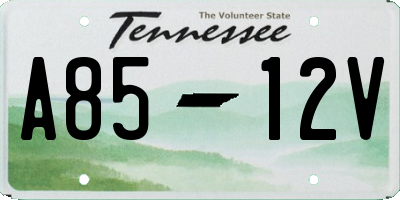 TN license plate A8512V
