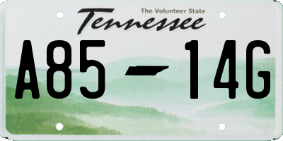 TN license plate A8514G