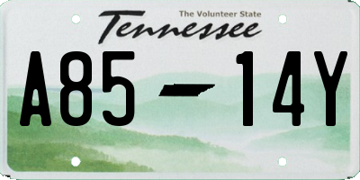 TN license plate A8514Y