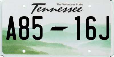 TN license plate A8516J