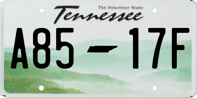 TN license plate A8517F