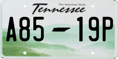 TN license plate A8519P