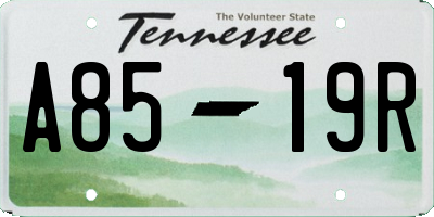 TN license plate A8519R