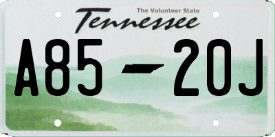 TN license plate A8520J