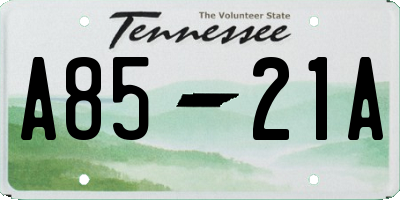 TN license plate A8521A