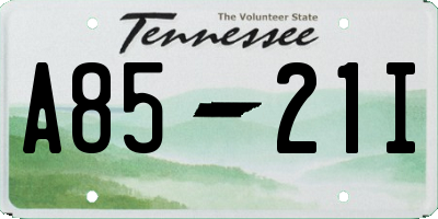 TN license plate A8521I