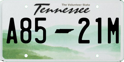 TN license plate A8521M