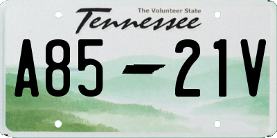 TN license plate A8521V