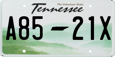 TN license plate A8521X