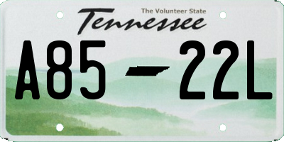 TN license plate A8522L