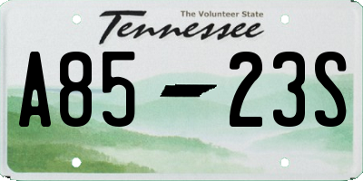 TN license plate A8523S