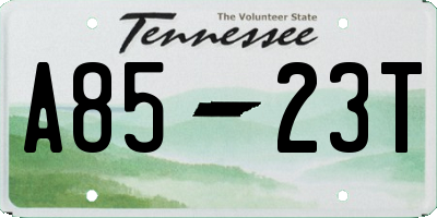 TN license plate A8523T