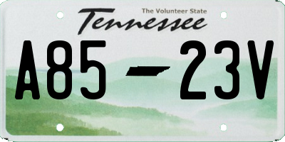 TN license plate A8523V