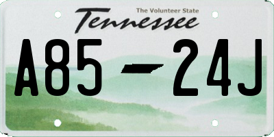 TN license plate A8524J
