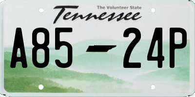 TN license plate A8524P