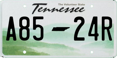 TN license plate A8524R