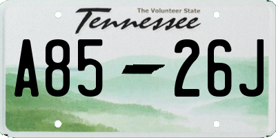 TN license plate A8526J