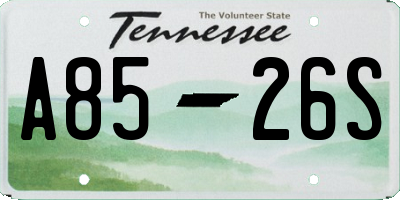 TN license plate A8526S
