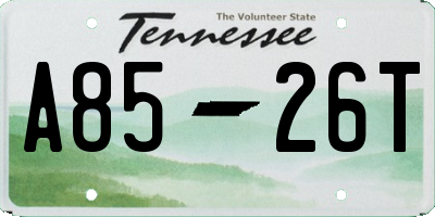 TN license plate A8526T