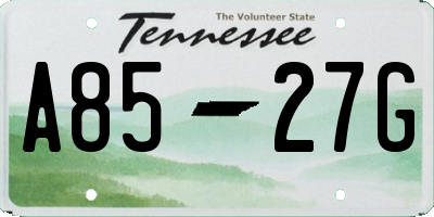 TN license plate A8527G
