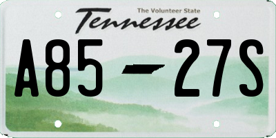 TN license plate A8527S