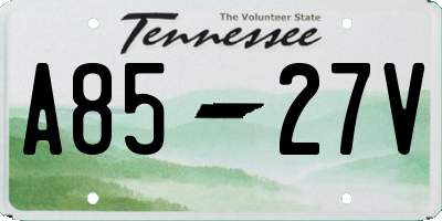 TN license plate A8527V