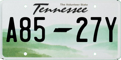 TN license plate A8527Y