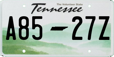 TN license plate A8527Z