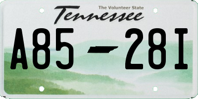 TN license plate A8528I