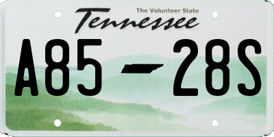 TN license plate A8528S