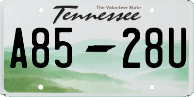 TN license plate A8528U