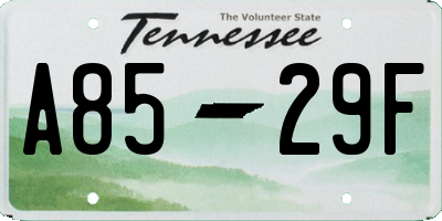 TN license plate A8529F