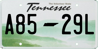 TN license plate A8529L