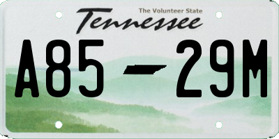 TN license plate A8529M