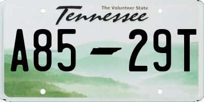 TN license plate A8529T