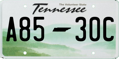 TN license plate A8530C