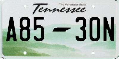 TN license plate A8530N