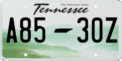 TN license plate A8530Z