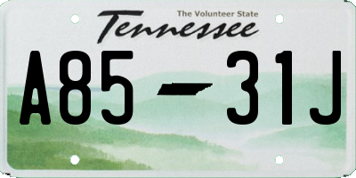 TN license plate A8531J